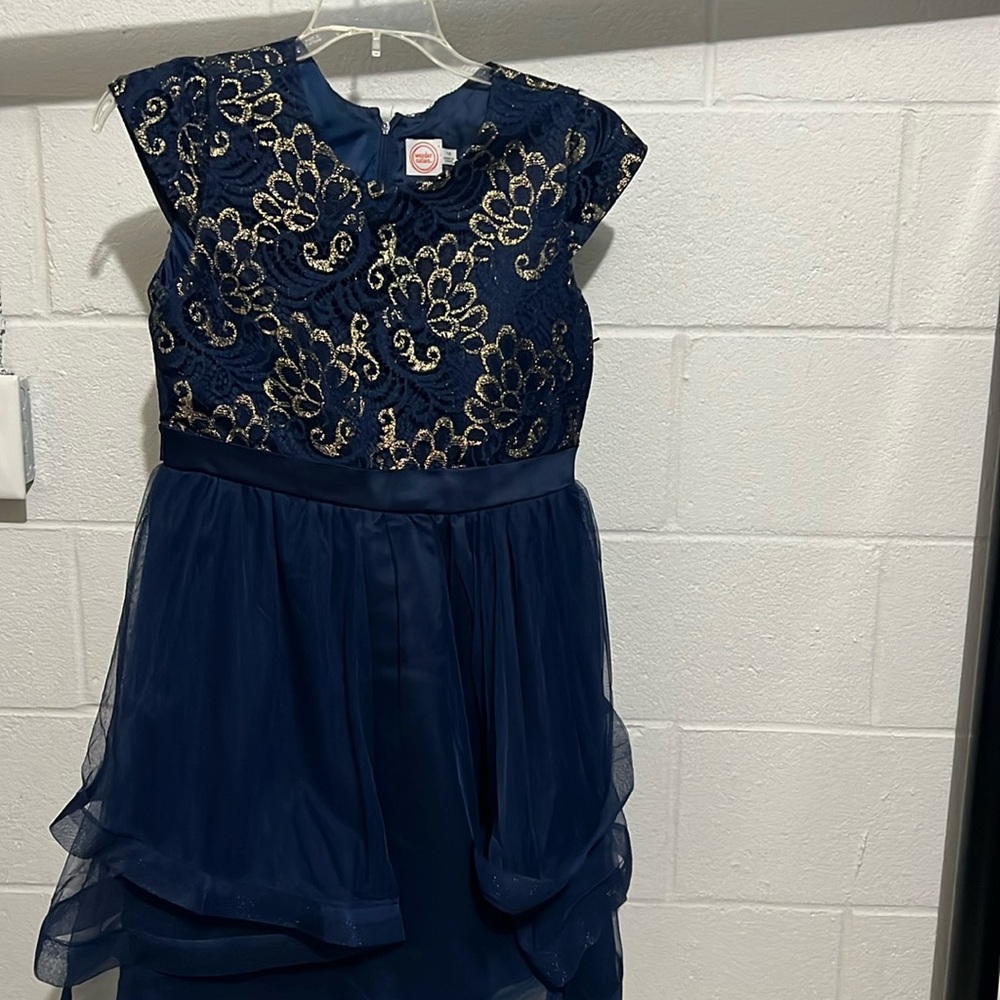 Kids formal dress navy blue